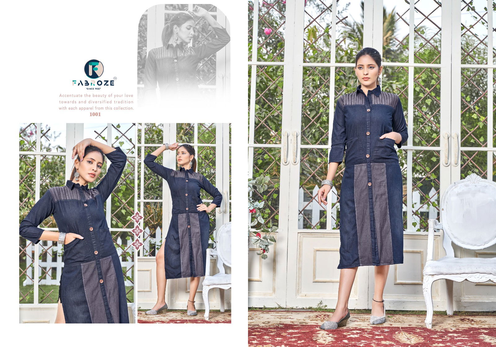 Fabroze Lakshya 1 Party Wear Wholesale Denim Kurti Catalog